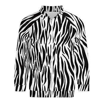 Amazon.com: TZTTZT Jackets for Men - Zebra Print Casual